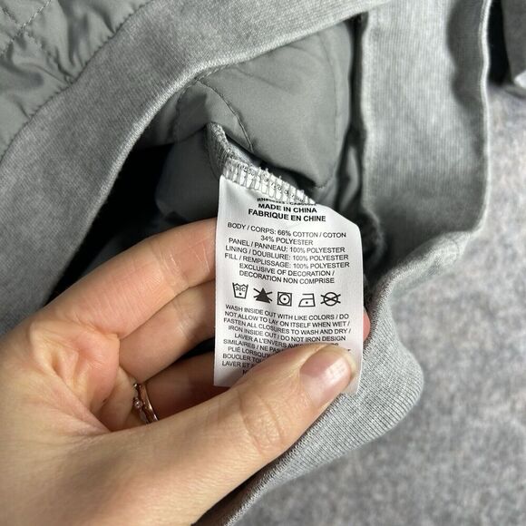 Nike Sweatshirt Men's Medium Sportswear Tech Pack Quilted Crew Gray BV3697-063 - Picture 8 of 9